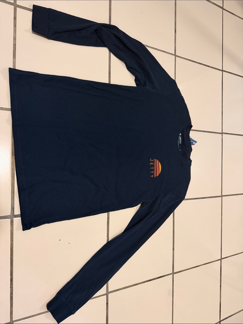 Jetty Men’s Navy Long Sleeve Crew Shirt